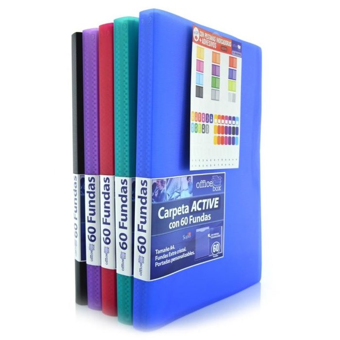 FRAGA CARPETA A4 PP 60 FUNDAS COLORES SURTIDOS SIN COLECCION