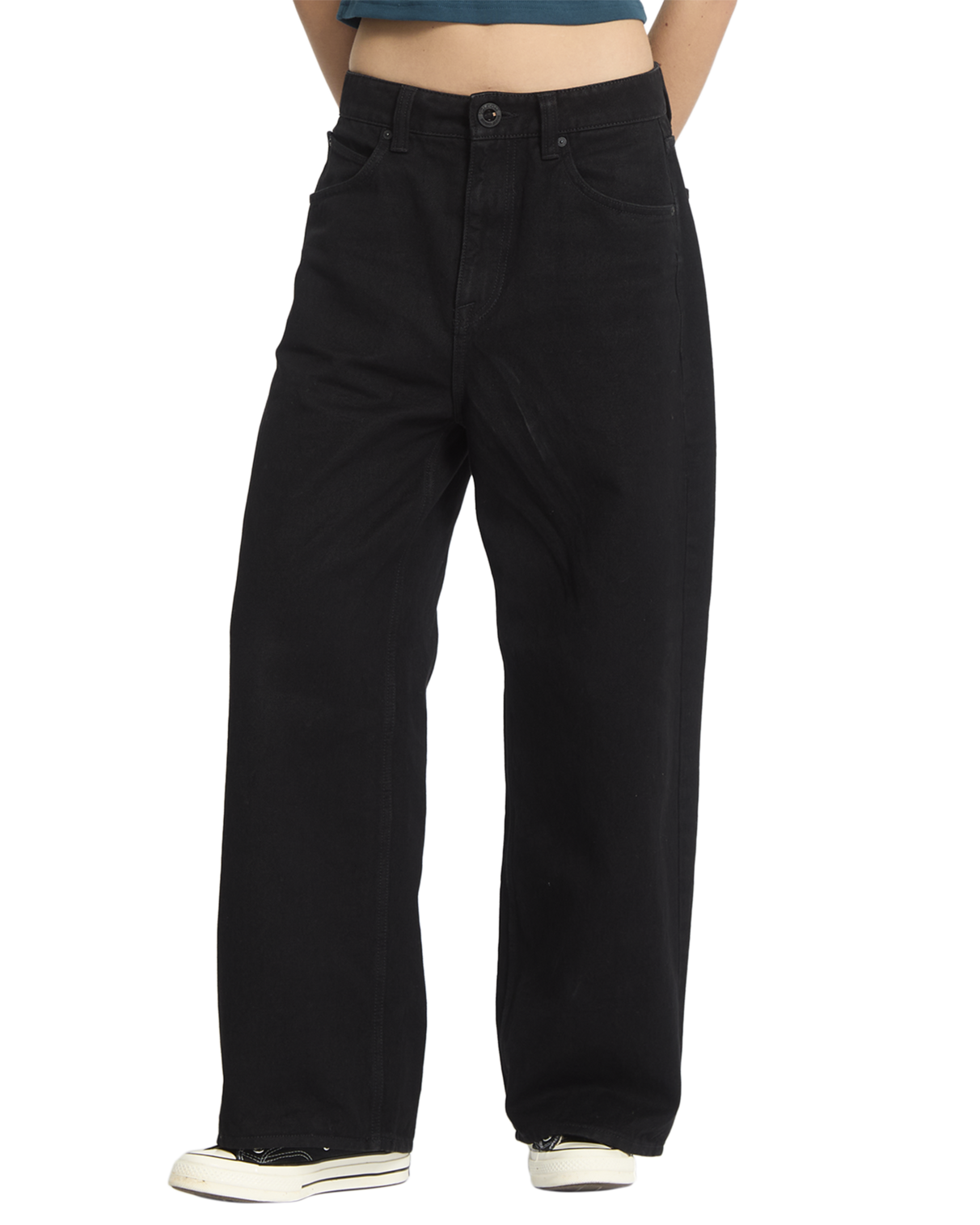 Pantalón Vaquero Volcom Mujer Beeggy Denim Pants - Black Combo