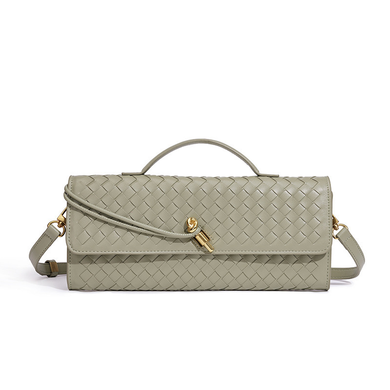 Bolsos de mano tejidos para mujer, bolso cruzado de hombro de piel sintética para noche, bolso bandolera de mano para formal, boda, fiesta