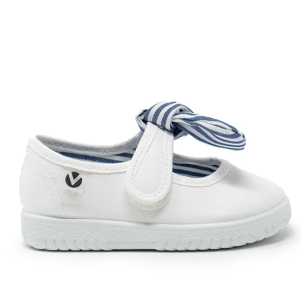 Zapatillas de lona niña VICTORIA 105110 MERCEDES LAZO BLANCA 3579 XLV