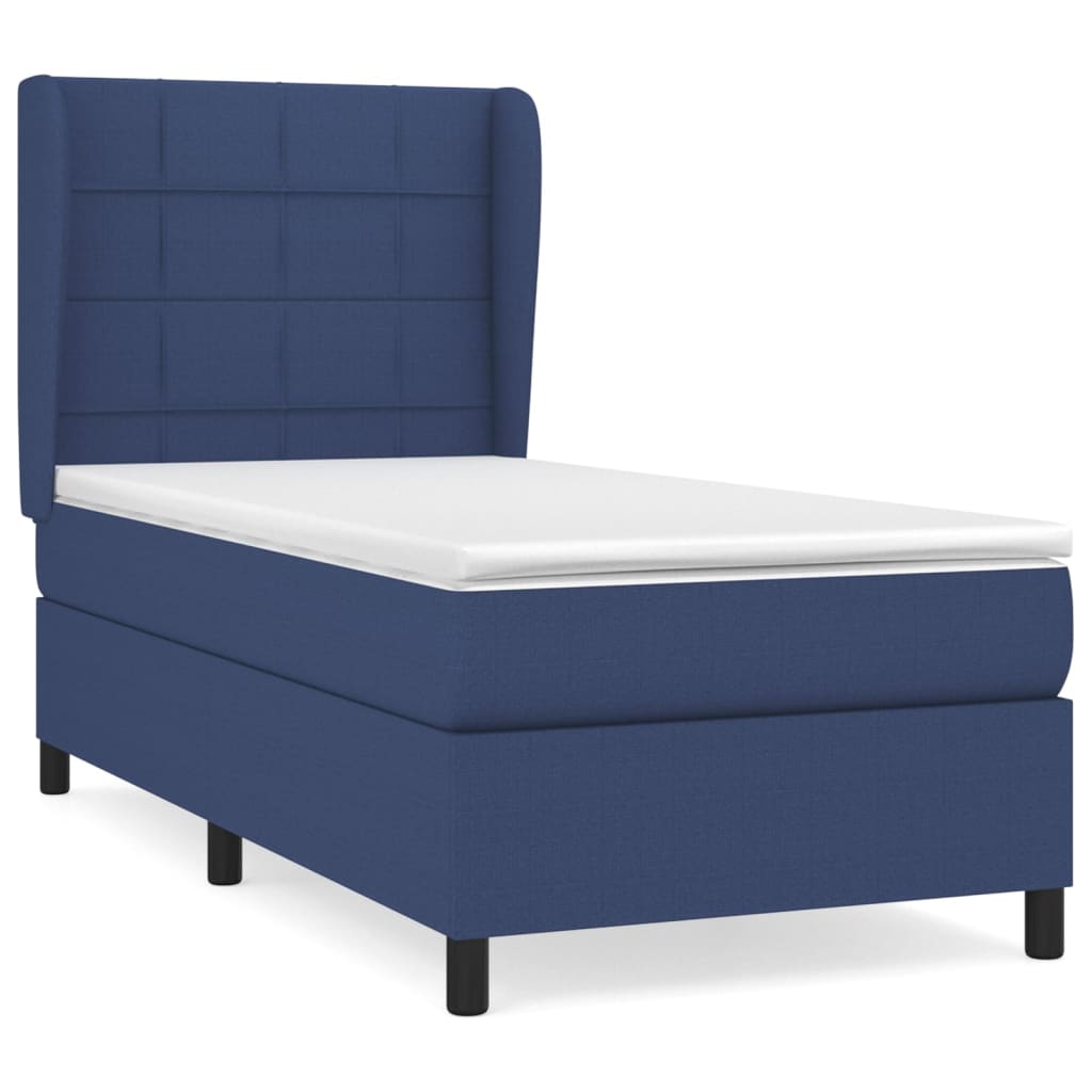 vidaXL Cama box spring con colchón tela 90x200 cm Multicolor