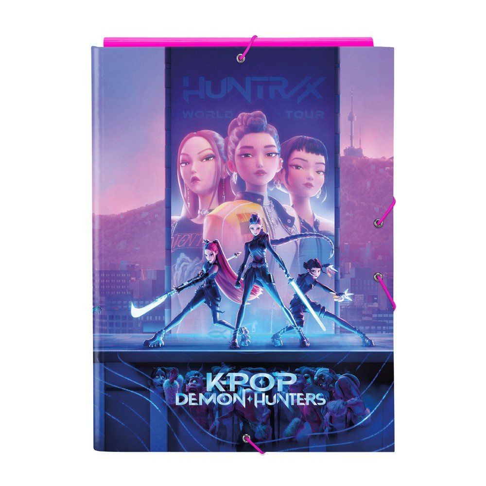 SAFTA  CARPETA CARTON FOLIO GOMAS SOLAPAS K-POP DH K-POP DH STATIONERY 2x26x33 Cms.