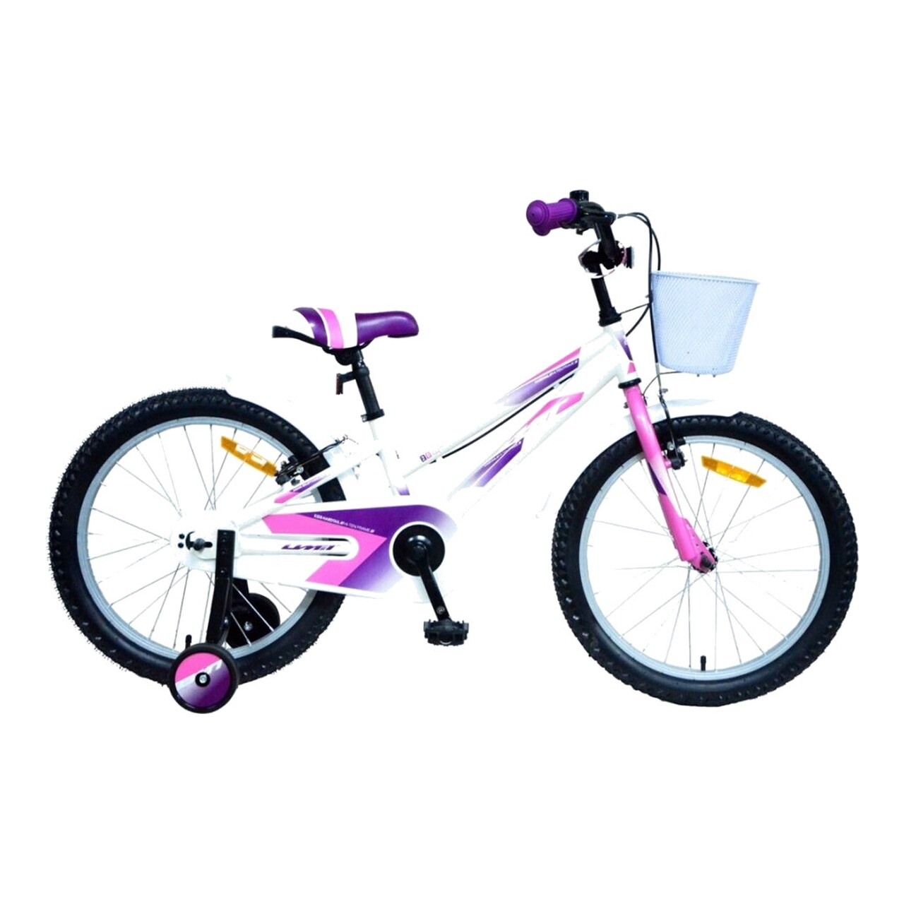 Bicicleta Infantil Con Ruedines, Guardabarros Y Cesta 20 Pulgadas 172360