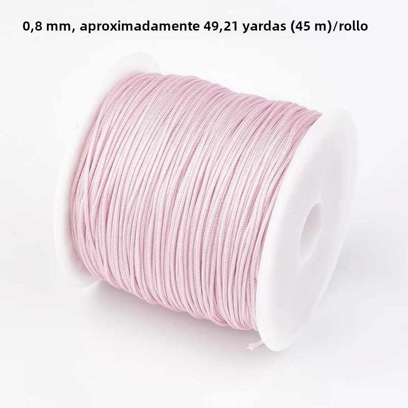 TK Hilo De Nylon 0.8mm Para Pulseras Y Nudos Chinos 100m/Rol Rojo Herramienta Para Manualidades Y Joyería DIY