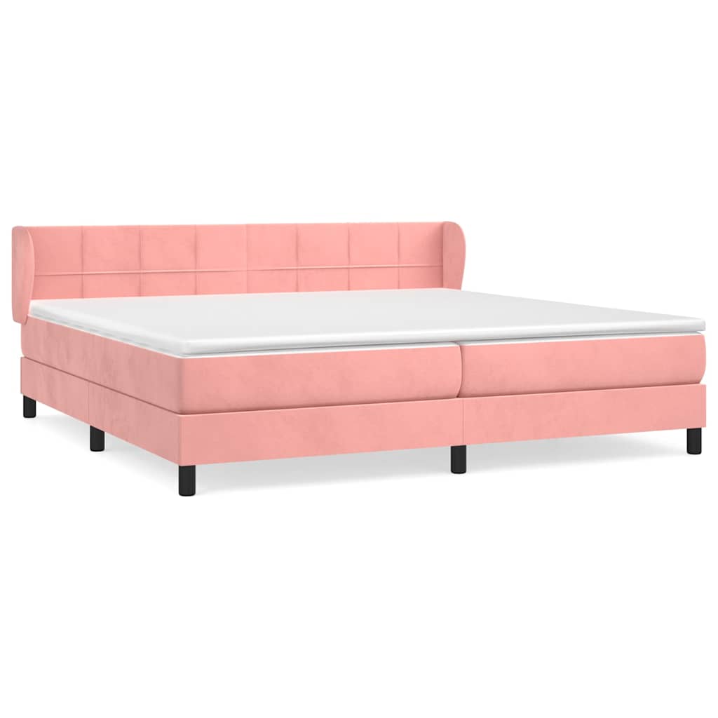 vidaXL Cama box spring con colchón terciopelo 200x200 cm Multicolor