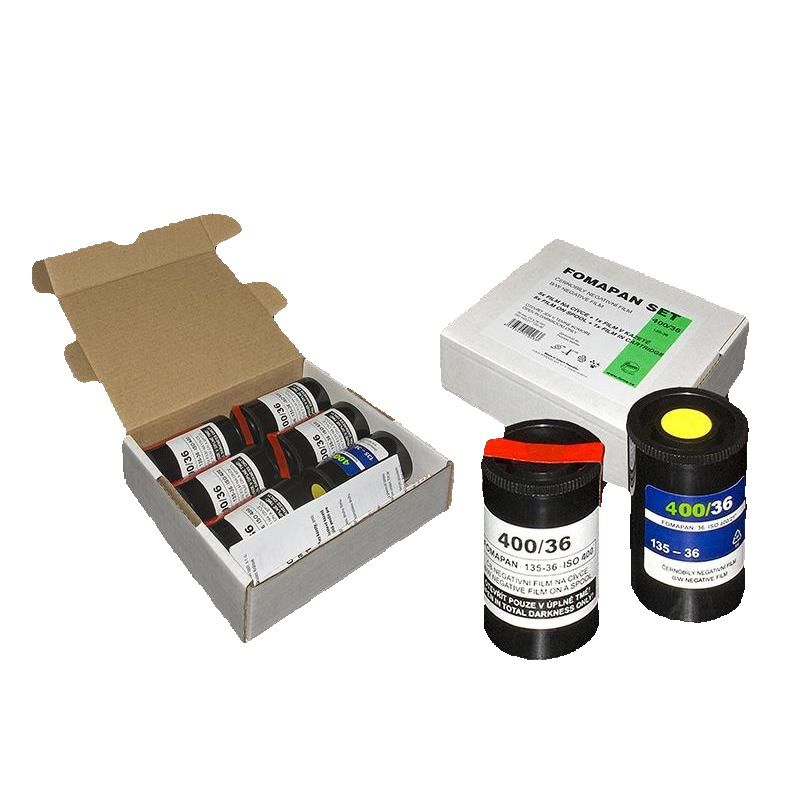 Fomapan 100 400 Set 6x film 35 mm/36 en bobina + 1 cartucho