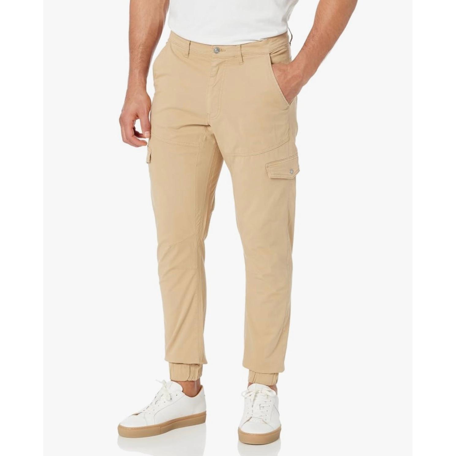 Guess - Pantalón cargo Kombat de algodón para hombre estilo militar resistente con bolsillos laterales
