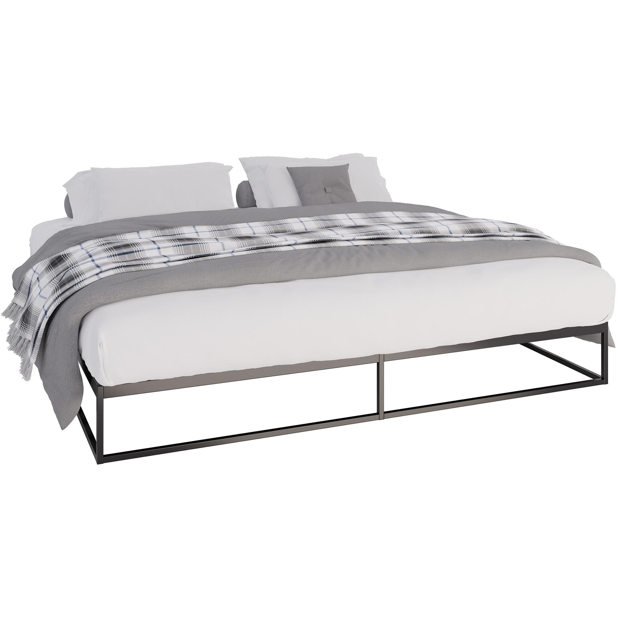 Cama de metal Scala Negro,200x200x25 cm