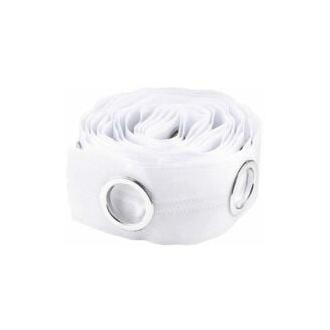 CA Cinta para cortina con ojales, tira de adorno para cortina, ojal, cinta superior, plisado, gancho, accesorios para cortina, 5 m, blanco, BLOW