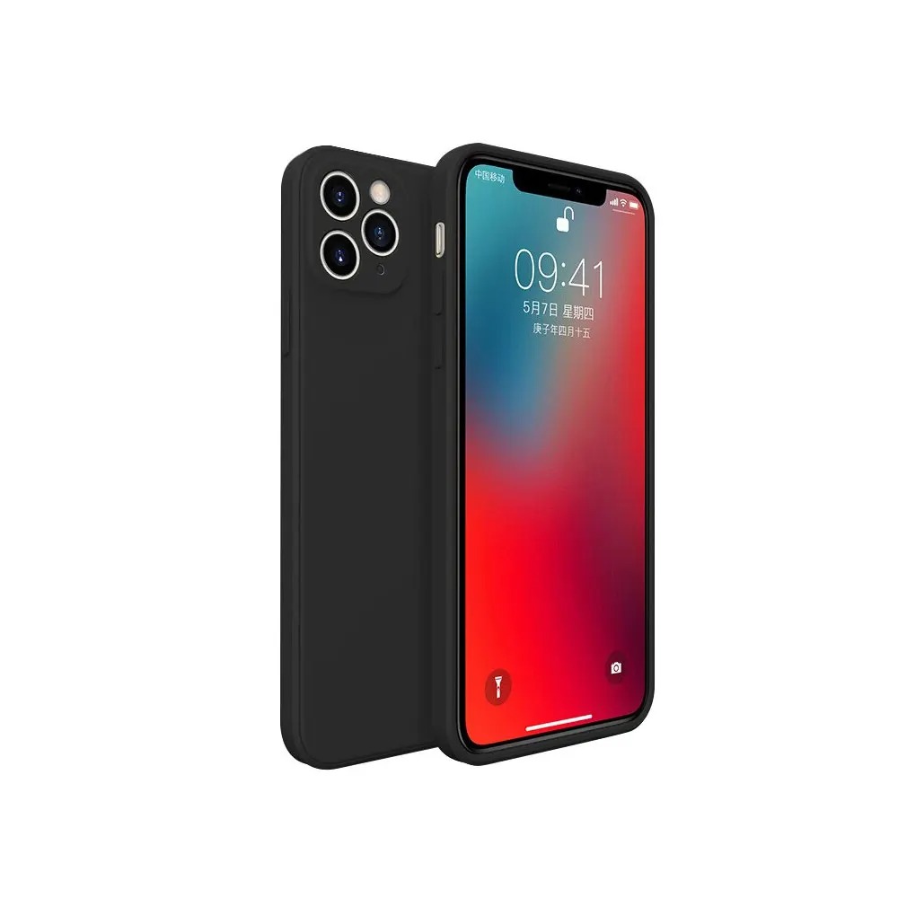 Funda Para Iphone 13 Pro Mini Max Silicona Líquida Flexible Microfibra Suave Forro Protector Cubre Camara Varios Colores Negro Rojo Violeta Verde Oscuro Agua