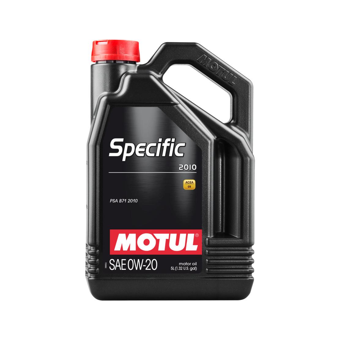 Specific motor lubricating oil 2010 0w20 5l 112791