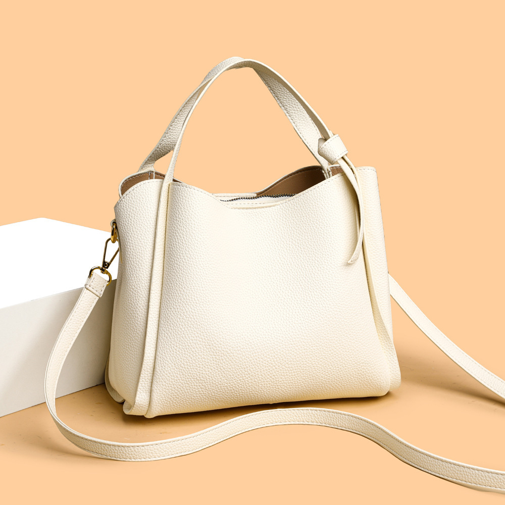 Bolsos de cuero suave para mujer, bolsos de cuero sintético de moda, bolsos de mano con asa superior, estilo casual