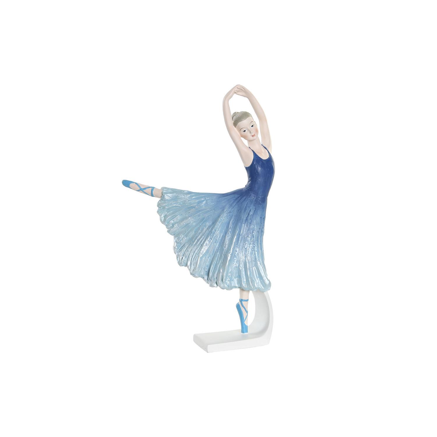 FIGURA RESINA 13X6X23 BAILARINA AZUL FD190317