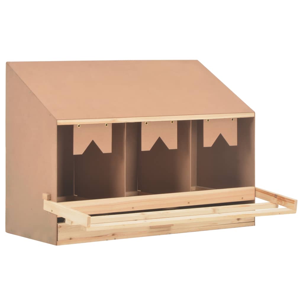vidaXL Ponedero Gallinas Aves Cesta Extraíble Huevos Plegable Madera Dimensiones 72x33x38cm (3 compartimentos), 63x40x45cm (2 compartimentos), 63x40x65cm (2 compartimentos) y mas