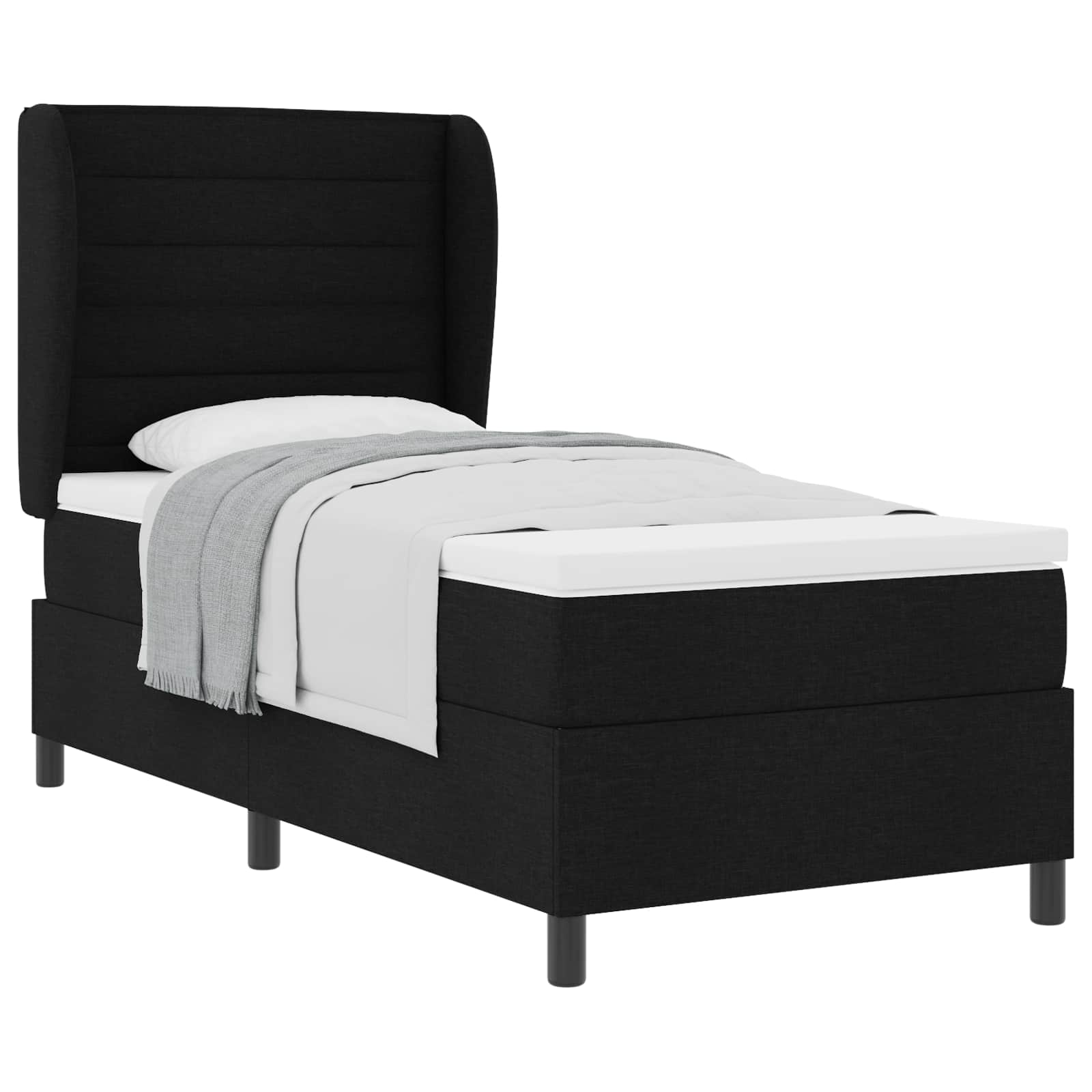 vidaXL Cama tipo Box Spring con colchón 90 x 200 cm tela Multicolor