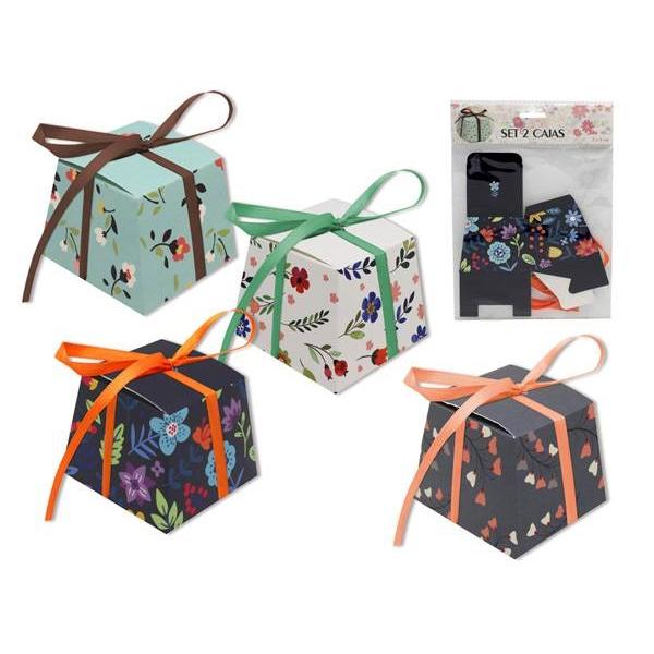 Disok Lote 20 Set 2 Cajas de Regalo Presentadas en Display - Cajitas Envases para Detalles de Bodas