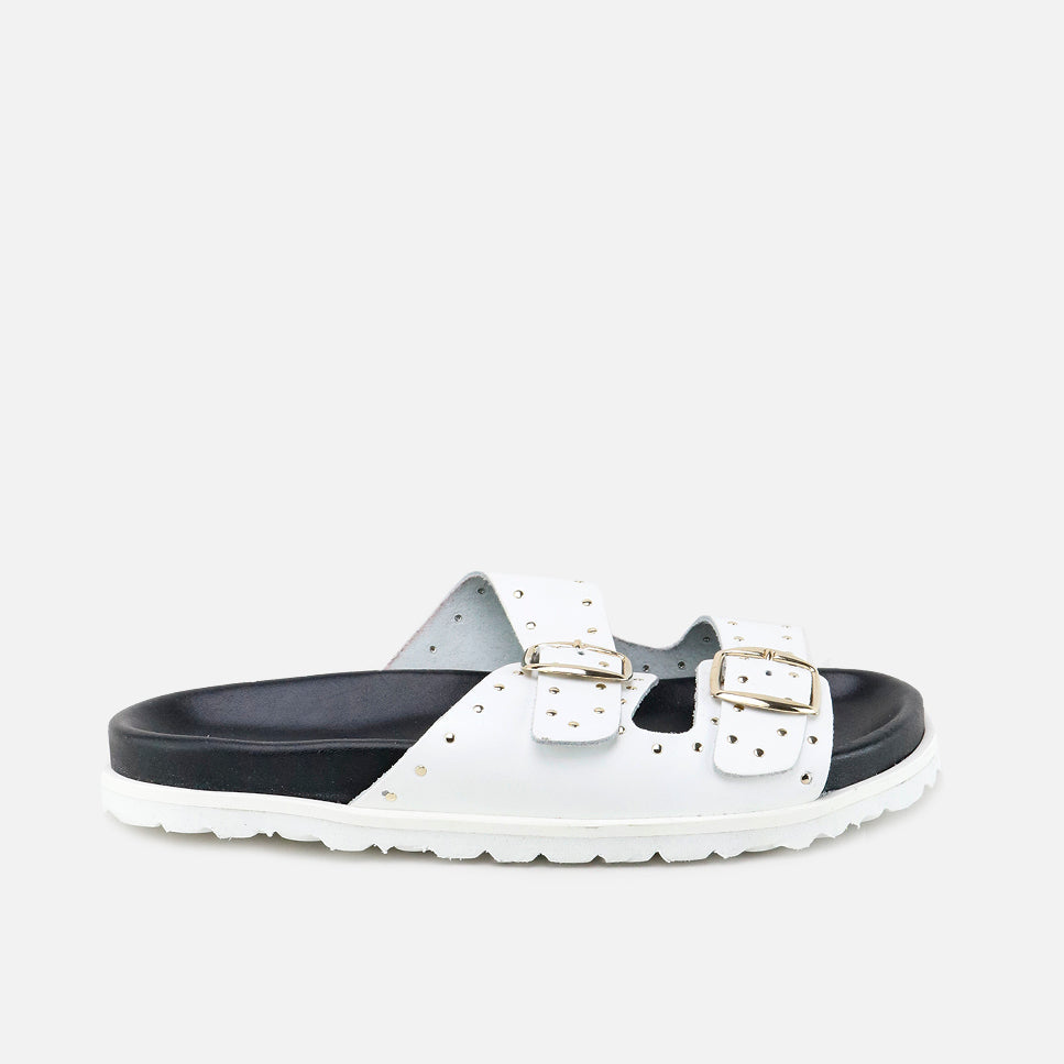 Sandalias Bio Tachas Blanco Papanatas | Eli 1957