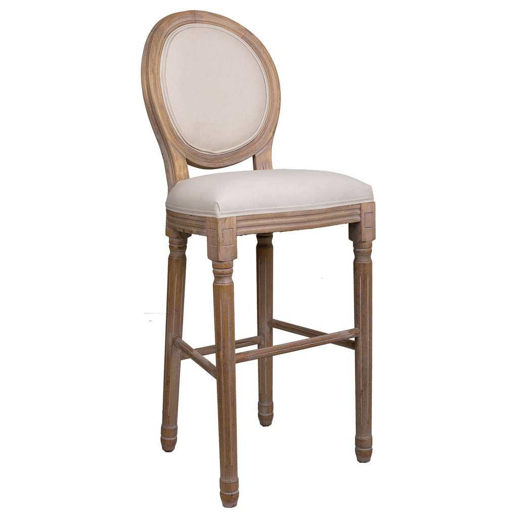 Wonderlust Deco - Taburete de madera 52 x 46 x 116h cm Beige 52x46x116h cm