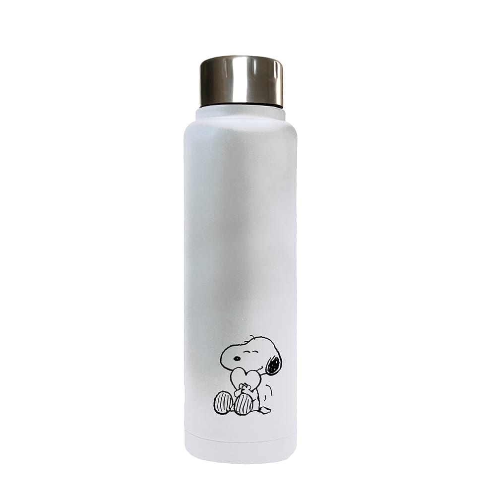 SAFTA | Botella Termo 500 ml Snoopy Love 7 x 22 7,3 x 19,5 x 7,3 Cm,5 Cm, Acero Inoxidable, Aislante Térmico para Bebidas, Mantiene Caliente 6 h y Templado 12 h, Frío 12 h, Reutilizable para Vuelta al Cole