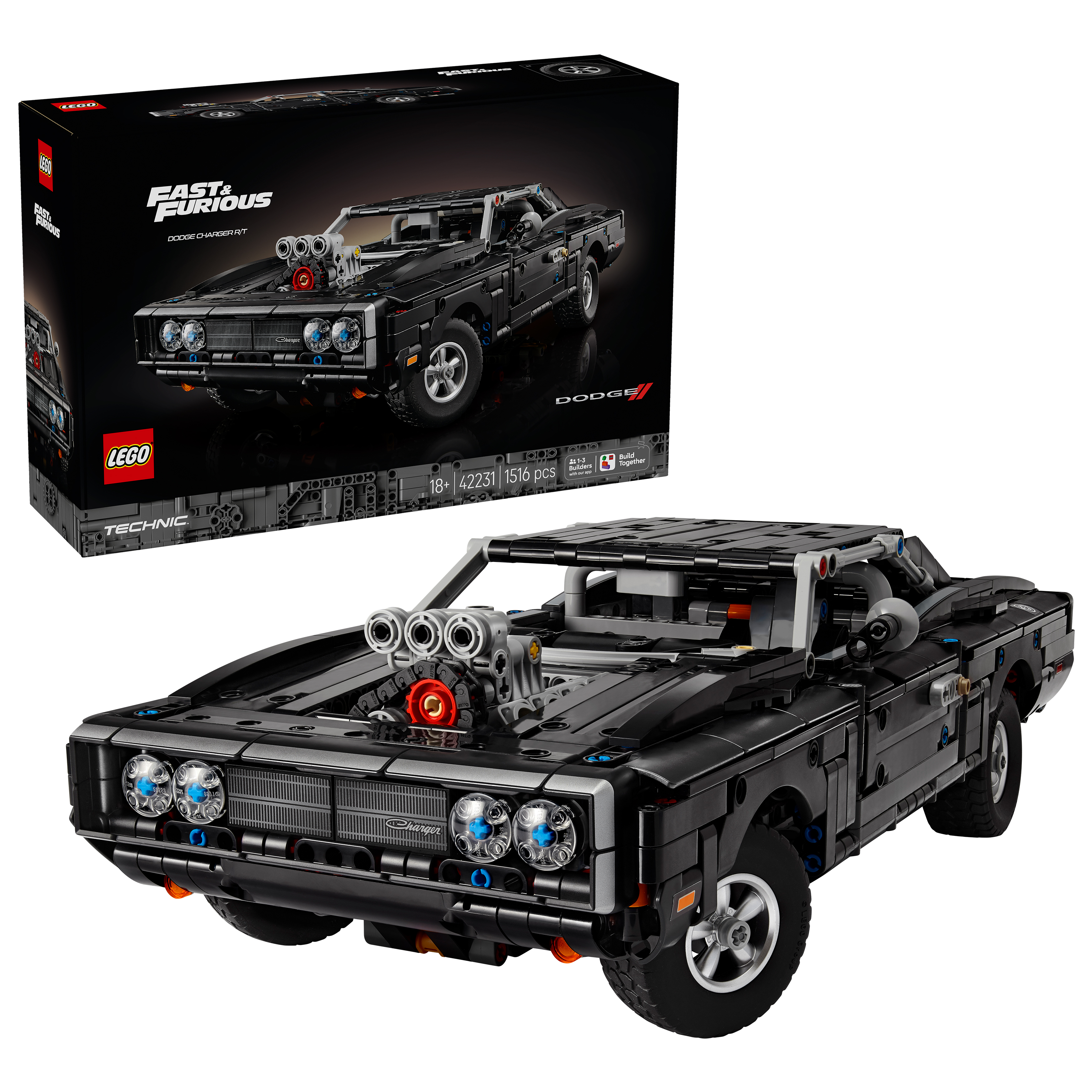 LEGO® 42231 Technic Coche Dodge Charger R/T de Fast and Furious - Kit de Maquetas