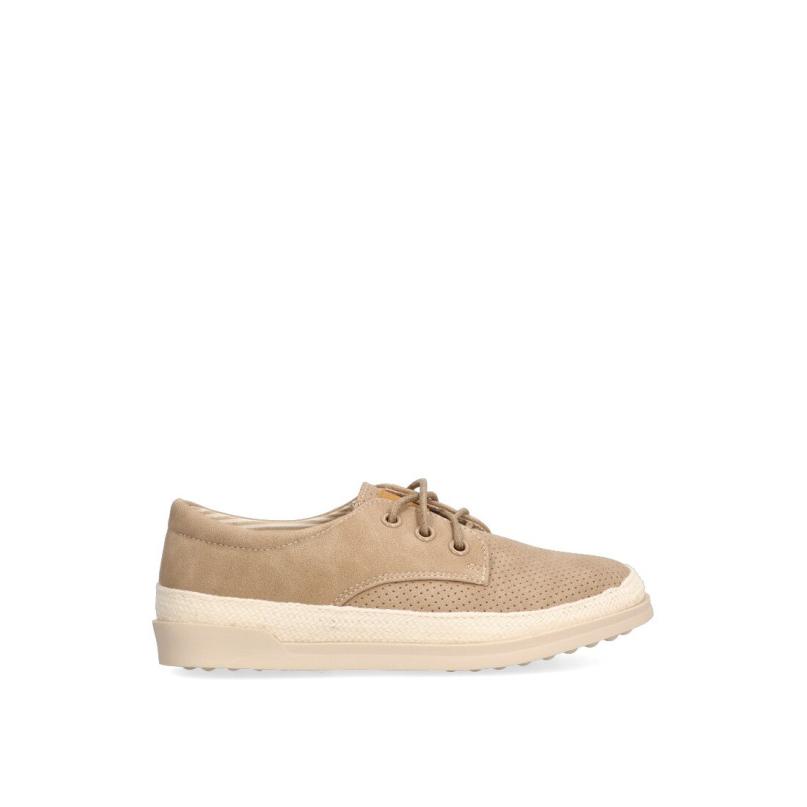 Bluchers Zapatillas Lona Etika - Niño - Suela Plana - Modelo 17202 - Color Beige