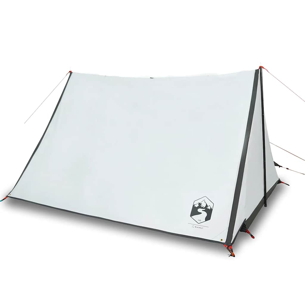 vidaXL Tienda de campaña 2 personas tela opaca impermeable blanco