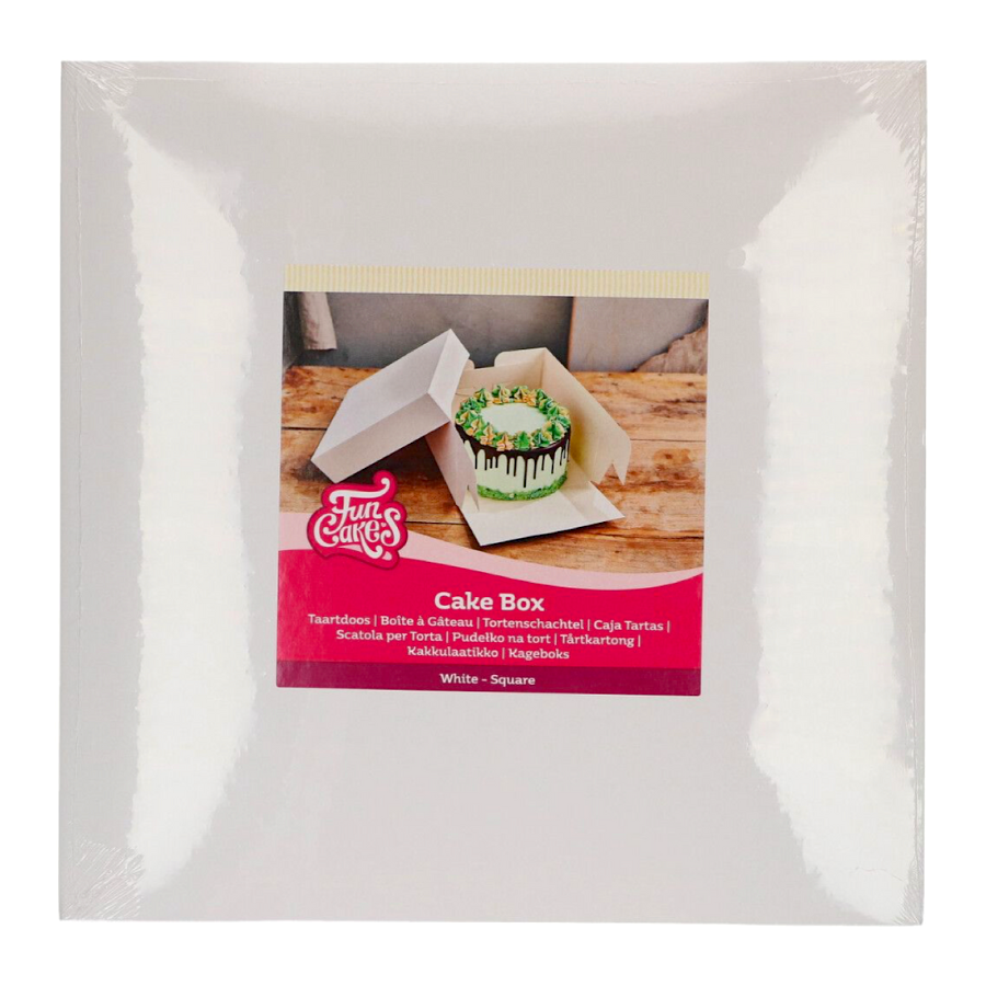 Glotomania Caja para Tarta Blanca Funcakes - 35 Cm - Envío Desmontada