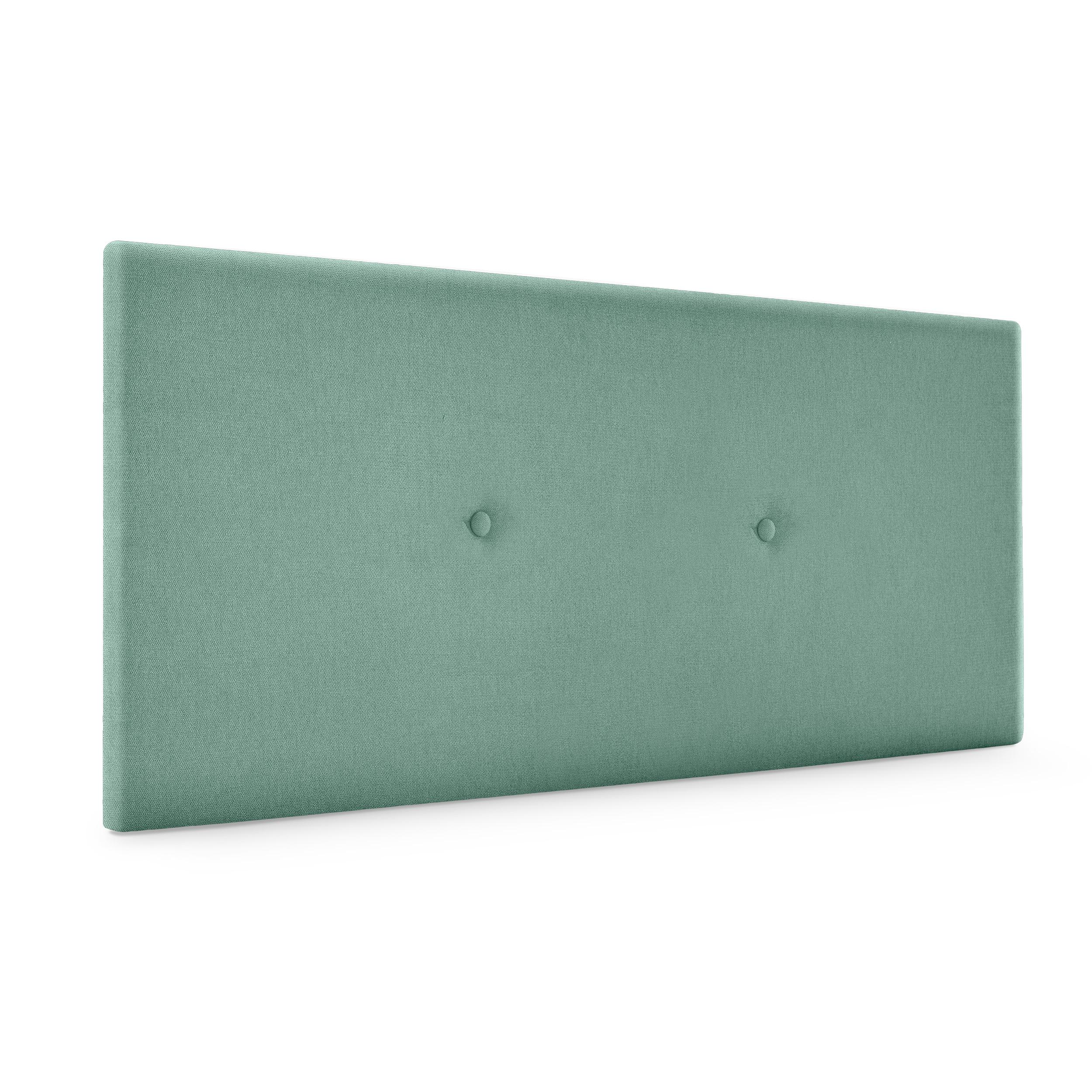 DHOME Cabecero de Polipiel o Tela Acualine Liso con Botones Tapizado Colores Cabezal Lujo Cama Dormitorio Moderno Acolchado (Verde Agua Tela)