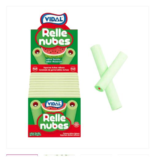 VIDAL RELLENUBES CAJA 75U APROX 855G Dulces y esponjosas nubes con un relleno y sabor a sandía originales de Vidal Golosinas que te encantarán Sin gluten, Sin grasa SABOR VIDAL GARANTIZADO