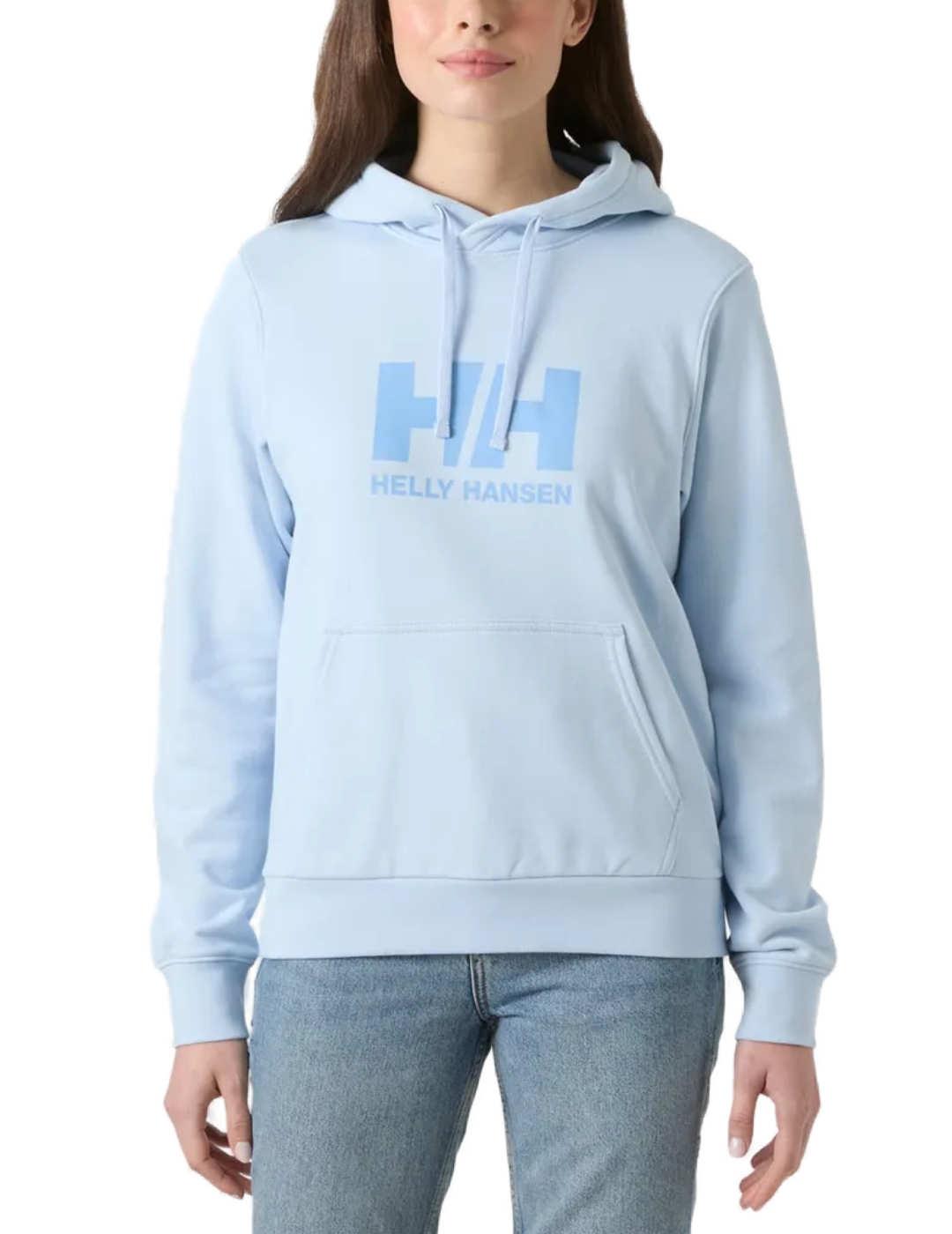 Sudadera Helly Hansen capucha azul celeste para mujer