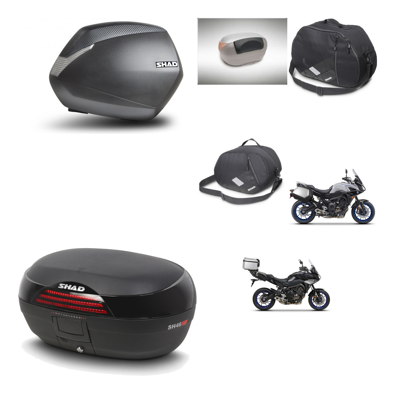 Baul Trasero + Maletas Laterales + Accesorios + Herraje 3P + Herraje Montaje Sh36 Sh 36 Sh46 Sh 46 New Model KIT-266787