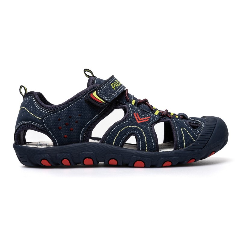Sandalias planas niño PABLOSKY 985920 SANDALIA DEPORTIVA NAVY-RED-NEON GREEN 37757 26V