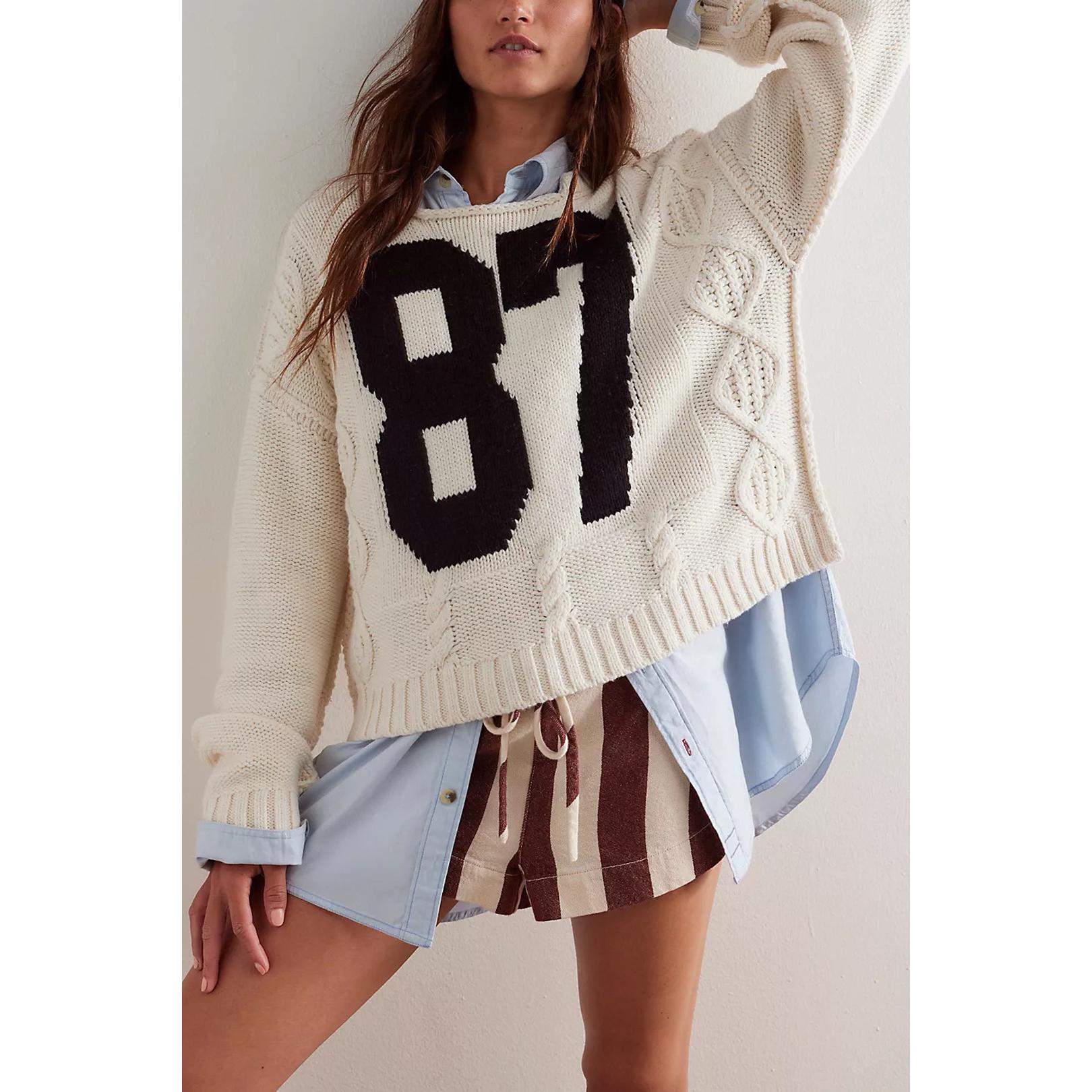 TK Suéter de cuello cuadrado con botones para mujer, cárdigan holgado, abrigo de punto para otoño e invierno.