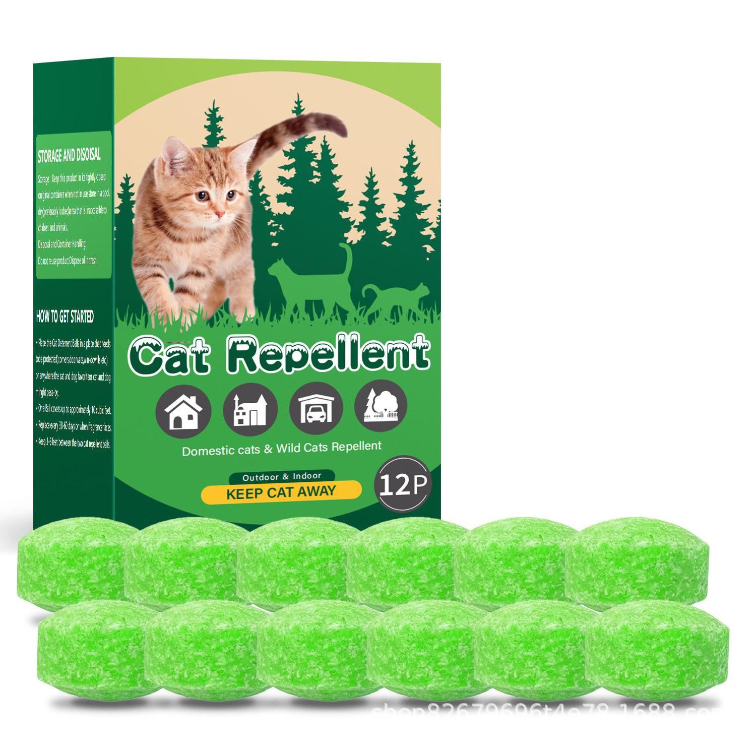 Cat repellent balls, mint formula, prevents pet cats and dogs from damaging the yard, protects the home environment