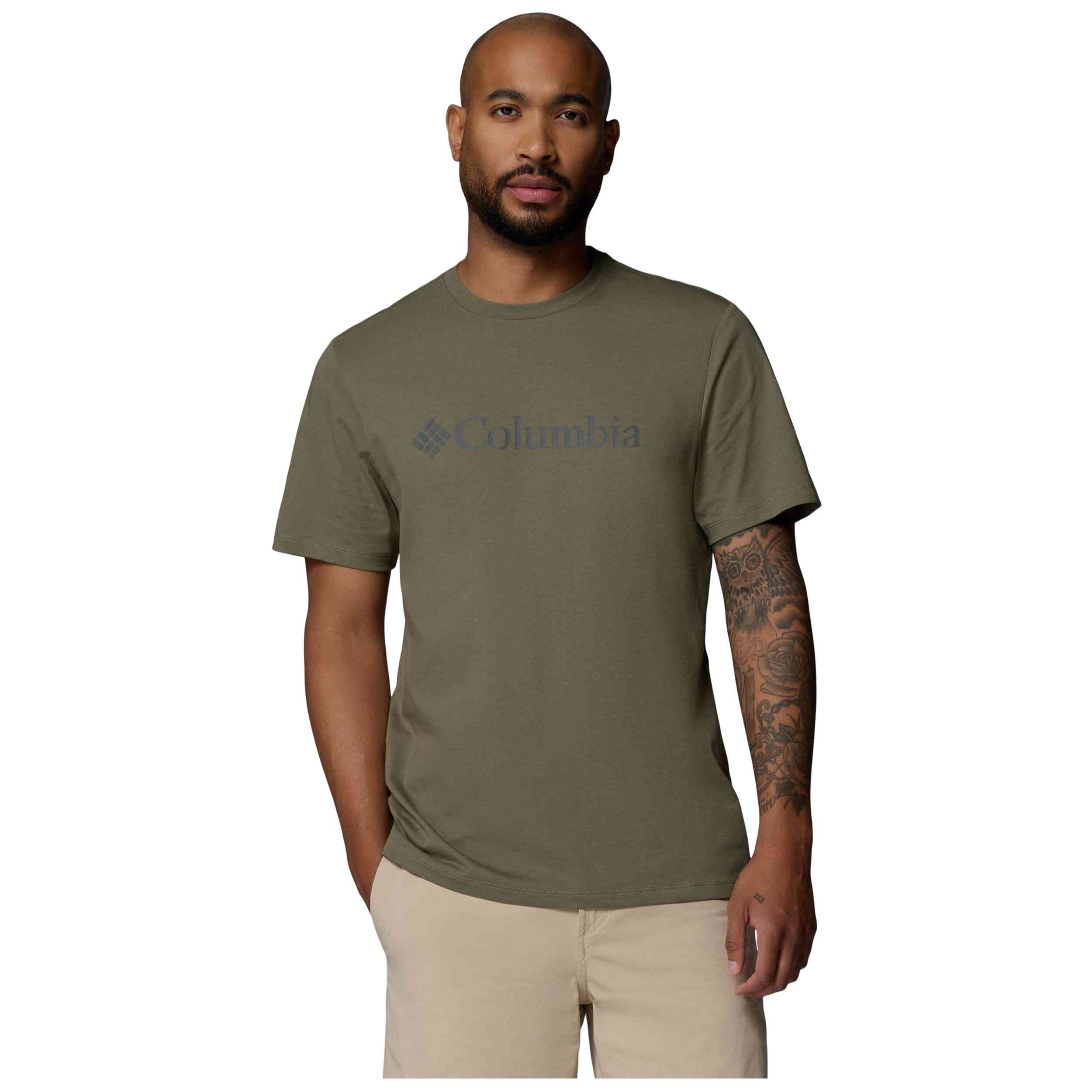 Camiseta De Manga Corta Columbia modelo Camiseta Columbia CSC Basic Logo manga corta verde oliva para Hombre en color Verde