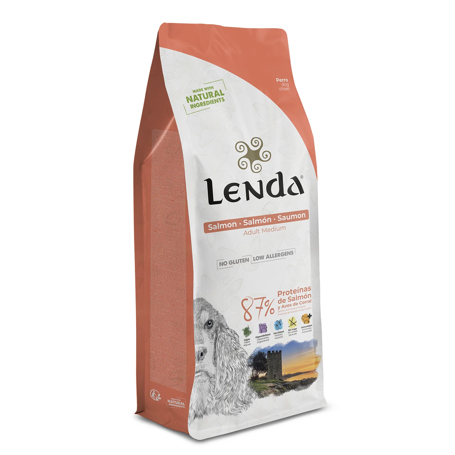 Lenda Salmon Original - Pienso con salmón para perros adultos - 2 kg, 6 kg y 12 kg