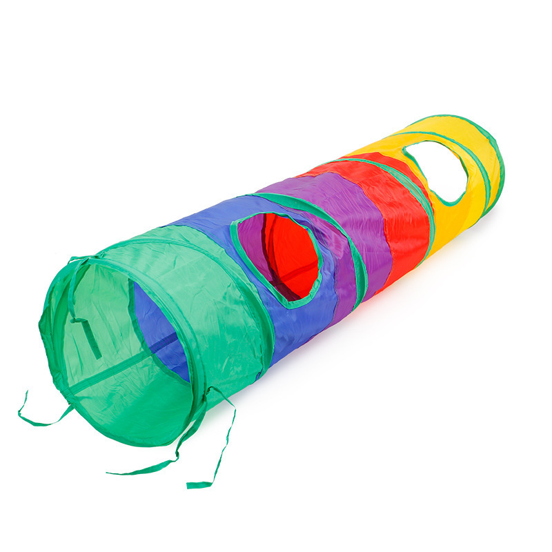 Túnel Para Gatos Juguete De Pasaje S T Plegable Y Respirable Con Agujeros Para Divertirse En Interiores Material De Plástico