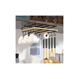 CA Soporte para tabla de cortar de acero inoxidable sin perforaciones, color negro, organizador de cocina sobre armario, estante telescópico para utensilios de cocina, almacenamiento y seguridad.