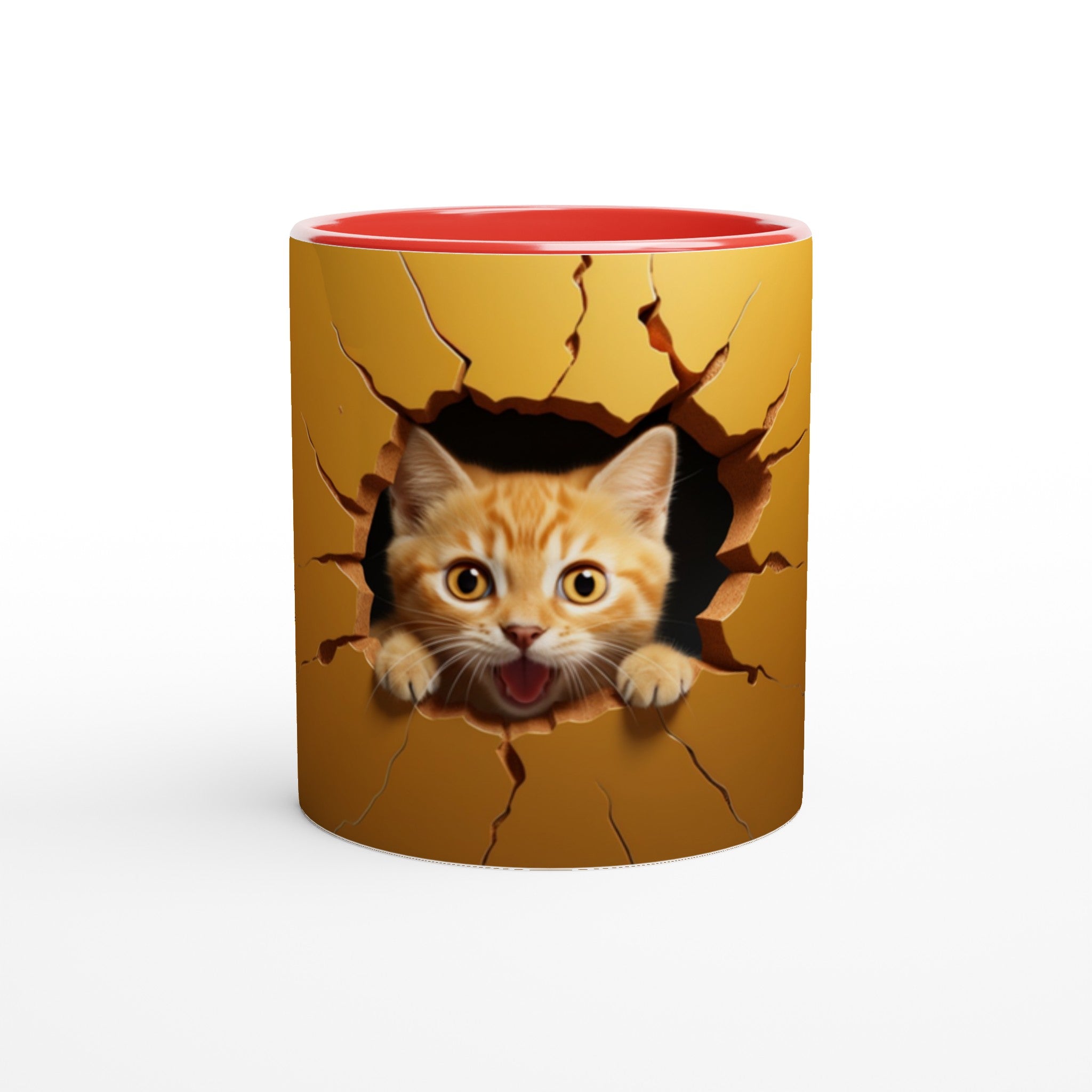 Taza de Cerámica en 3D de Gato | Apta para Microondas y Lavavajillas | 11 oz | Diseño Felino Elegante y Misterioso