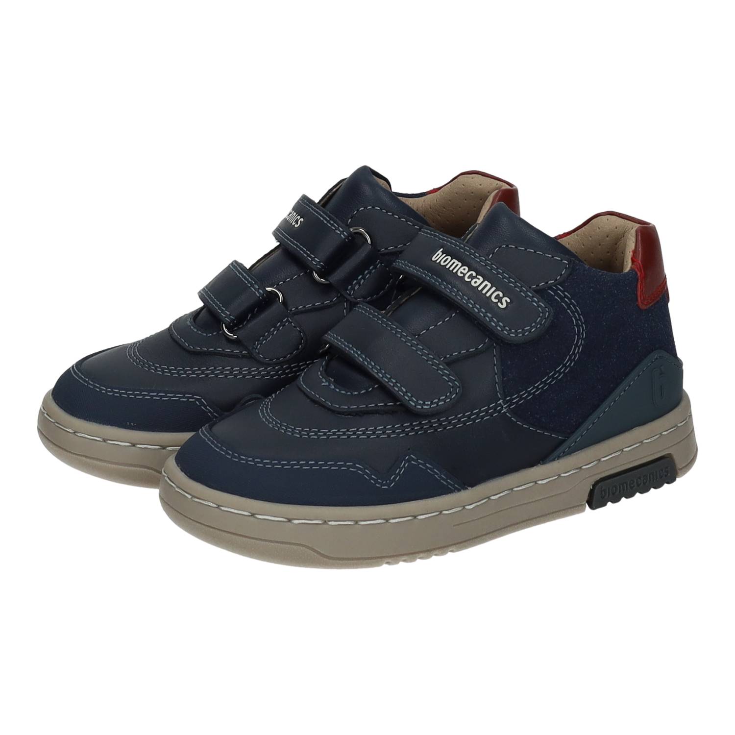 Botas-botines marca BIOMECANICS para niño en color ocean. Botines urbanos niño BIOMECANICS color ocean con suela antideslizante y cierre de cinta textil adhesiva