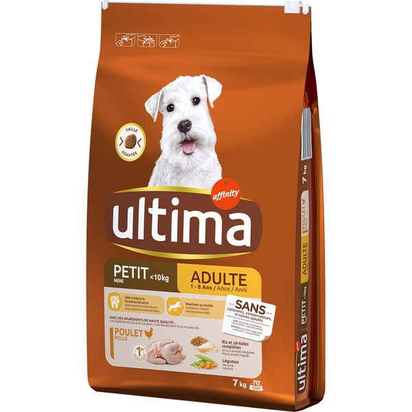 Ultima – Pienso para perros adultos minis Ultima pollo. 7 Kg