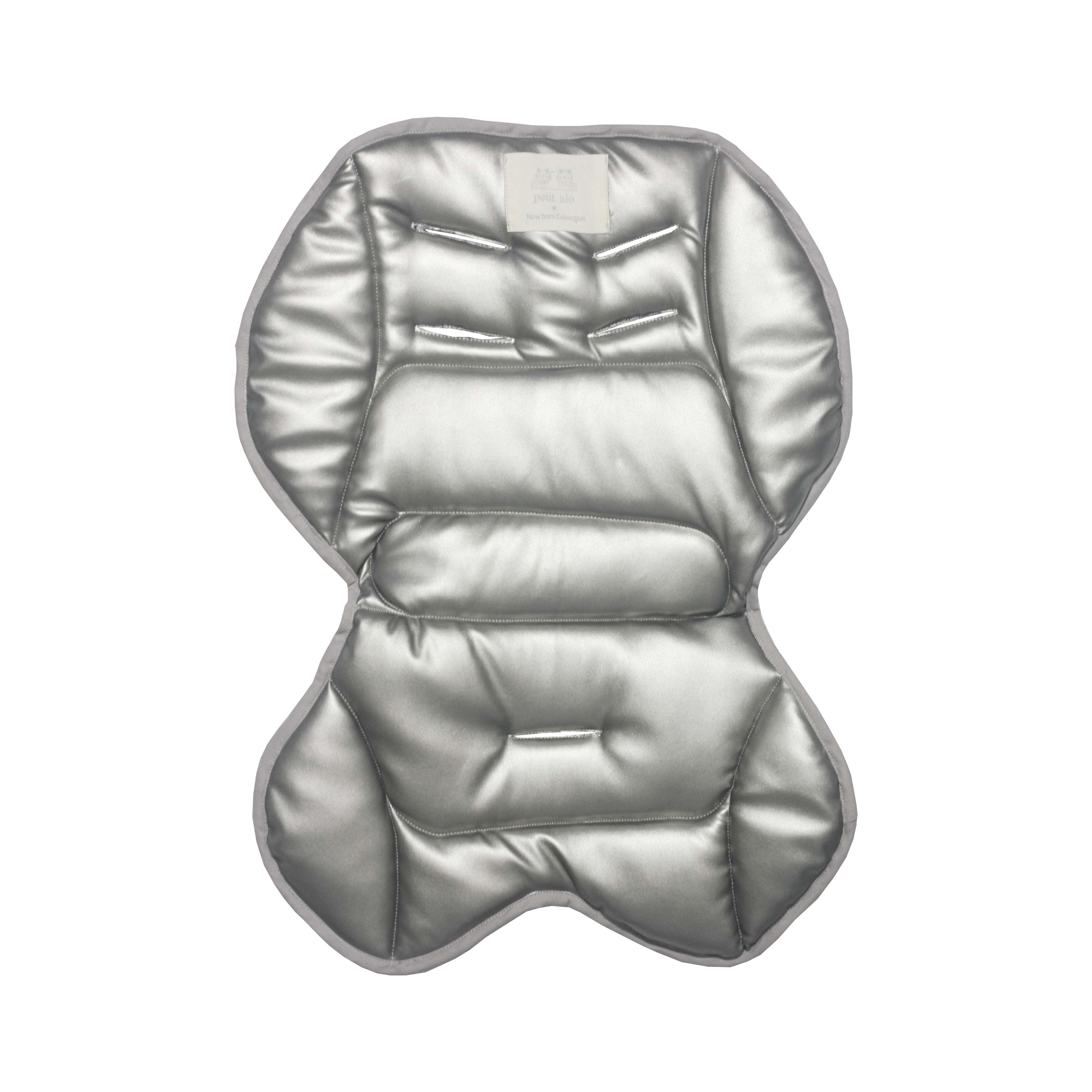 PETIT ALO  Cojín acolchado para Trona o Silla de Bebe - Diferentes Colores y realizado en Eco piel y tejido toalla de polyester  acolchado- Multiusos para Carrito de paseo, Trona o Silla - fácil limpieza con una toallita- Suave no pesa