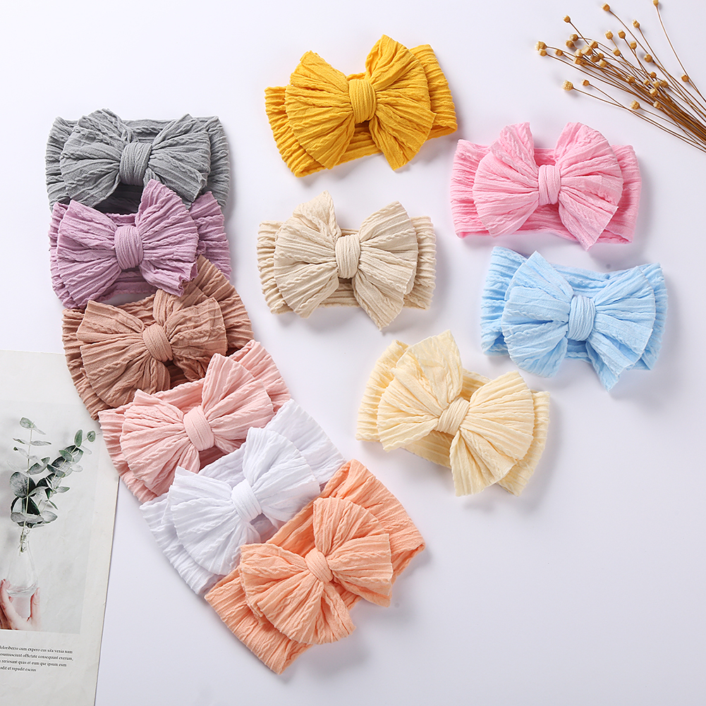 20Pcs Lazo De Cable Sólido Para Bebé Niño Y Niña Diadema Elástica De Nylon Accesorios De Cabello Para Recién Nacidos