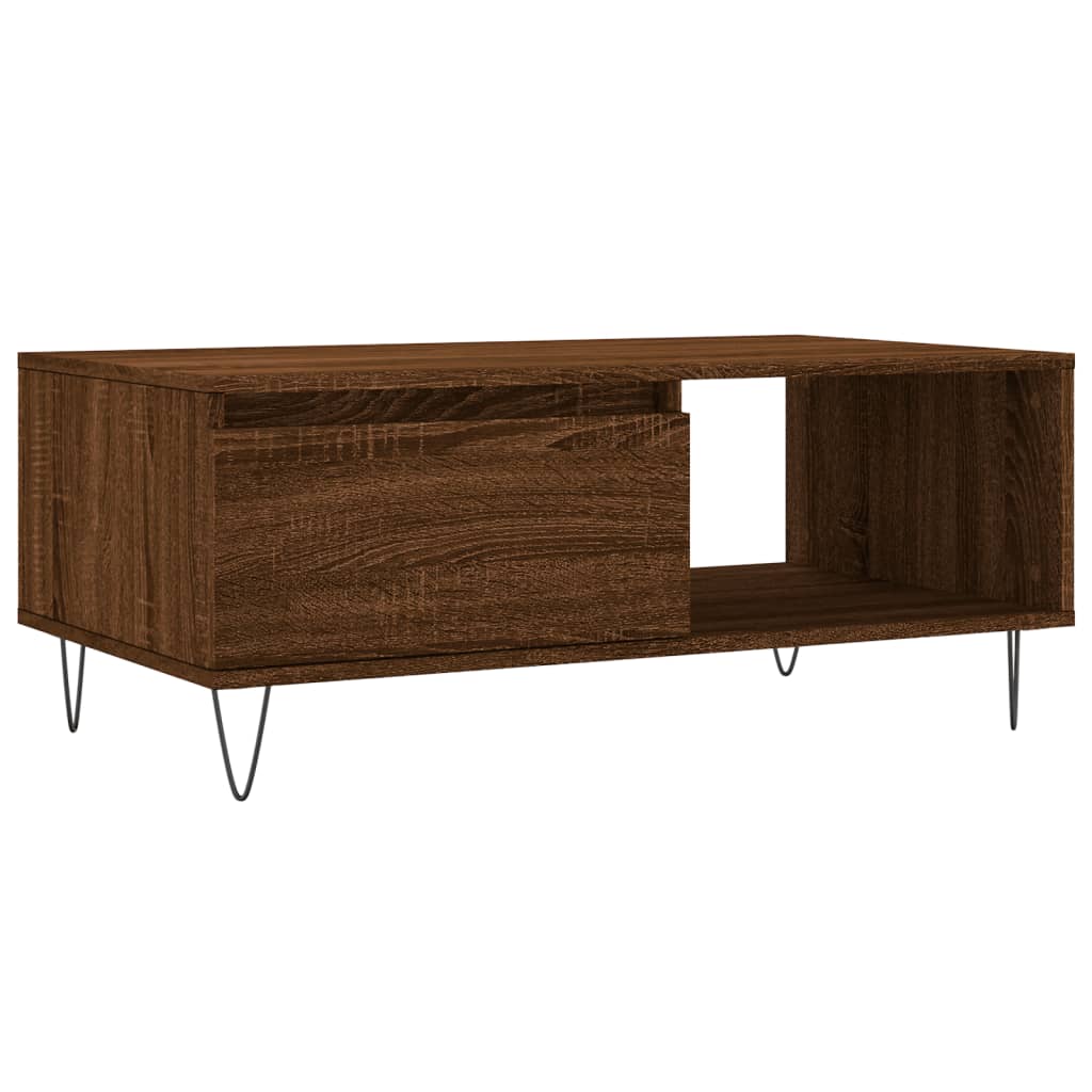 Vidaxl Mesa de Centro Madera Contrachapada 90x50x36,5 Cm Blanco