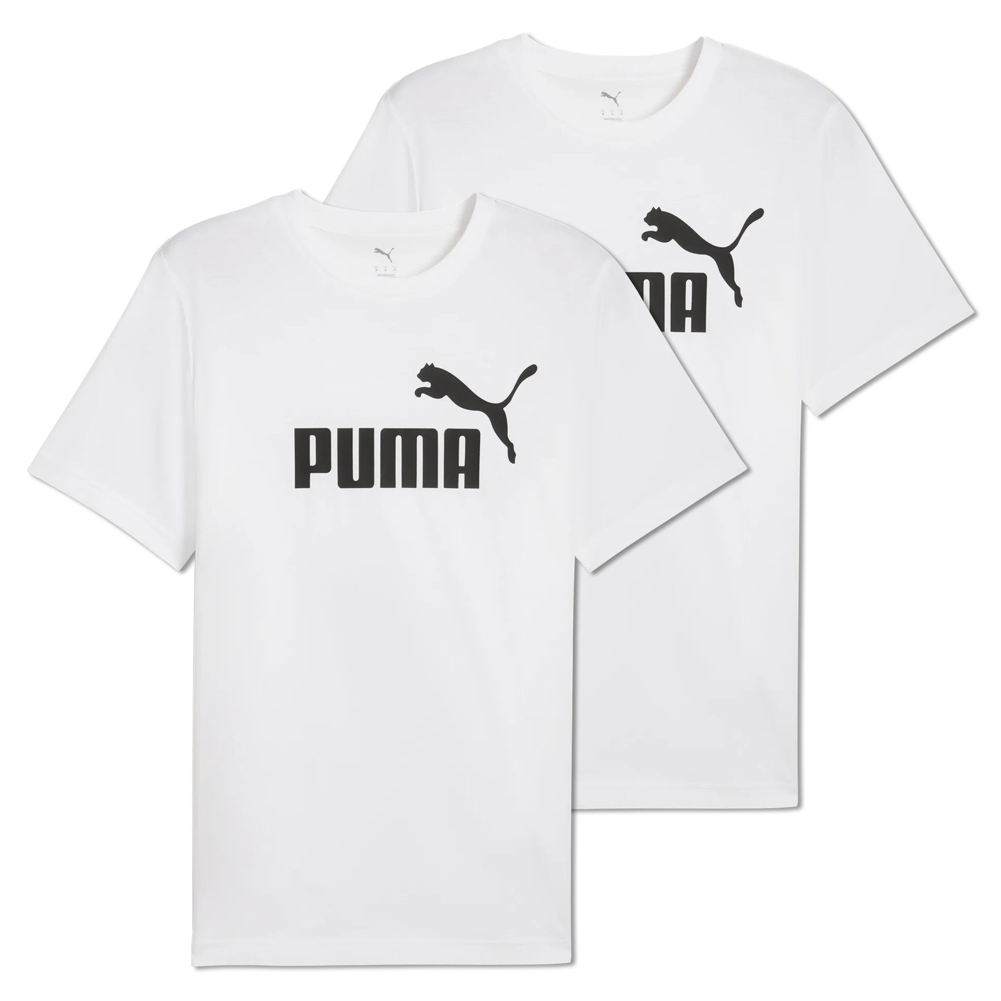 PUMA Camiseta de hombre Paquete de 2 - ESS No. 1 Logo Tee, cuello redondo, manga corta, uni