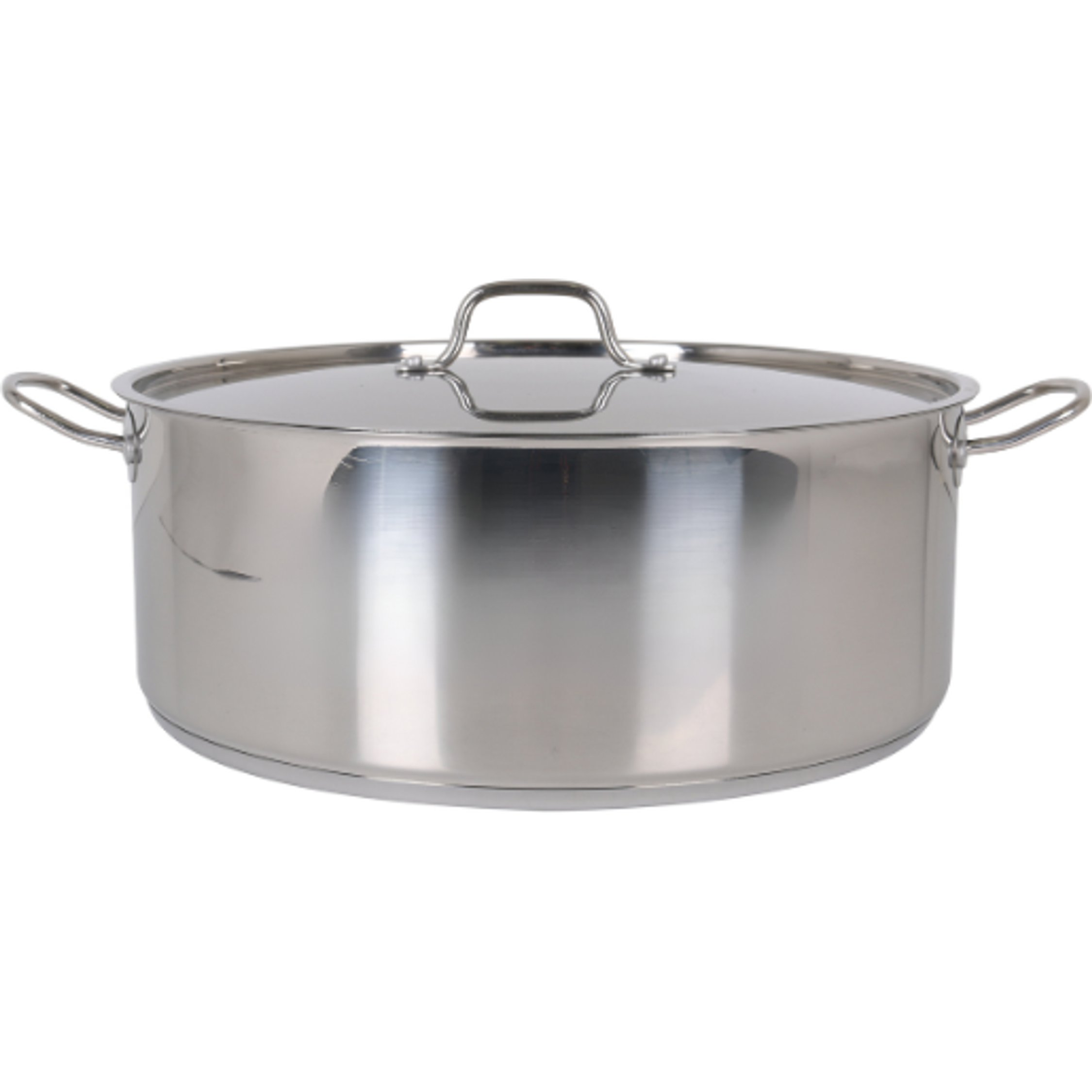 Quttin - Cacerola Hotel 36CM Acero Inoxidable con Tapa, Apta Inducción - Alta Durabilidad y Resistencia - Diseño Ergonómico Compatible con Todas las Cocinas