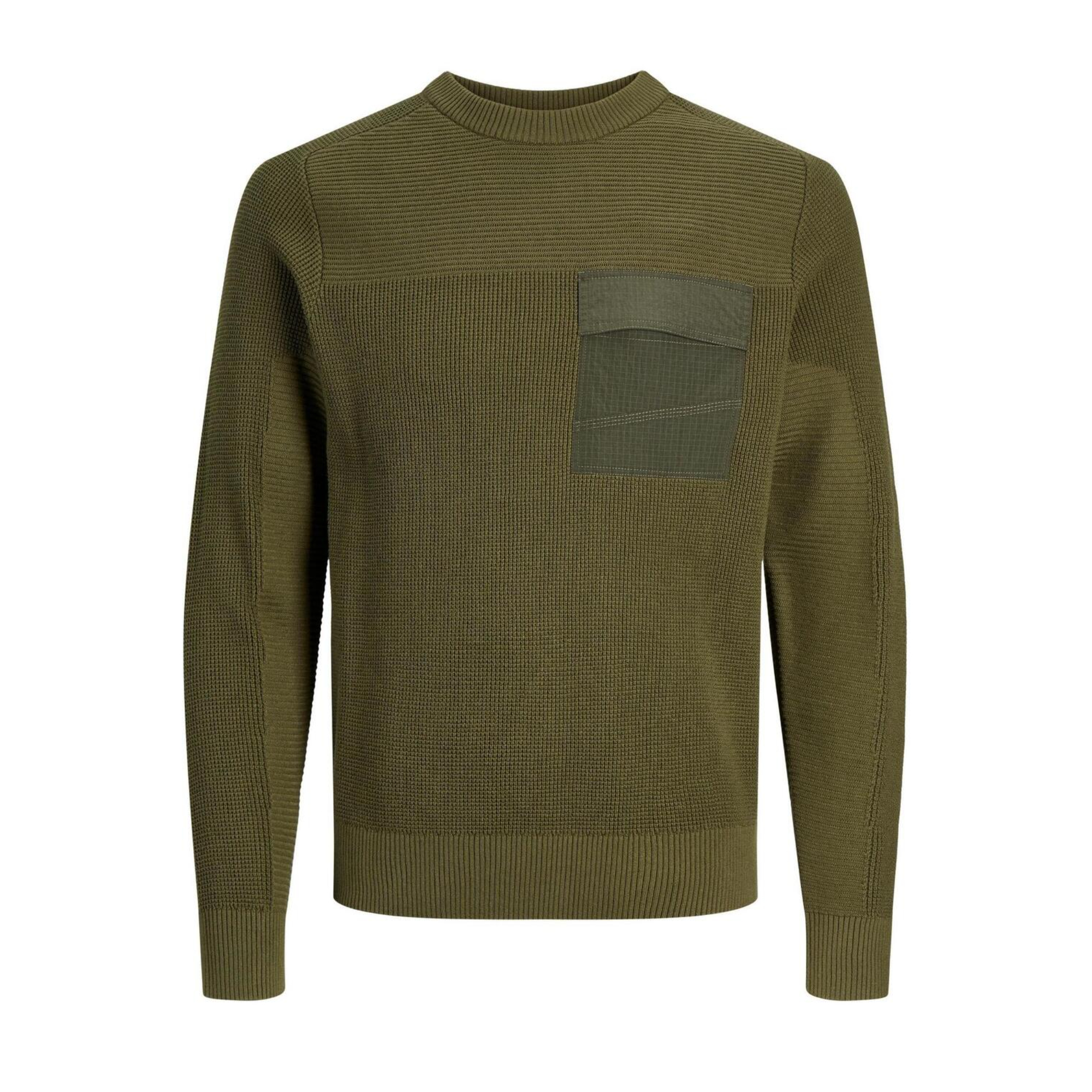JACK&JONES 12246495 JCODIGITAL KNIT CREW NECK Hombre Jersey Chaleco Punto Jersey 28736