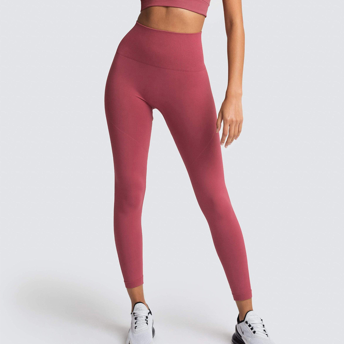 OmHO Mallas de Yoga sin Costura para Mujer, Mallas Deportativas de Realce, Mallas Deportativas para Gimnasio, fitness, entrenamiento ajustado, Pantones para correr with Realce de glúeos a la moda