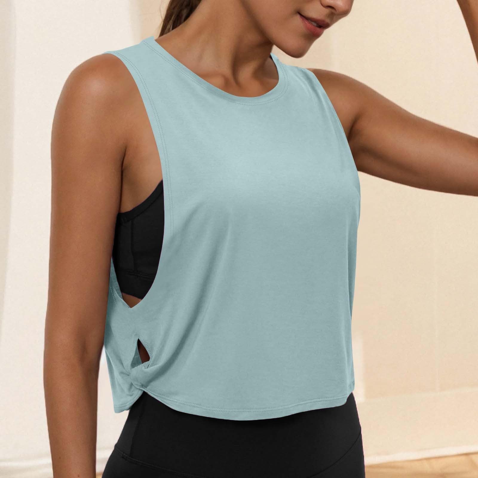 TK Top De Yoga Para Mujer Sin Mangas Transpirable Blusa Deportiva Corta Para Gimnasio Y Correr Chaleco Deportivo De Estilo Casual