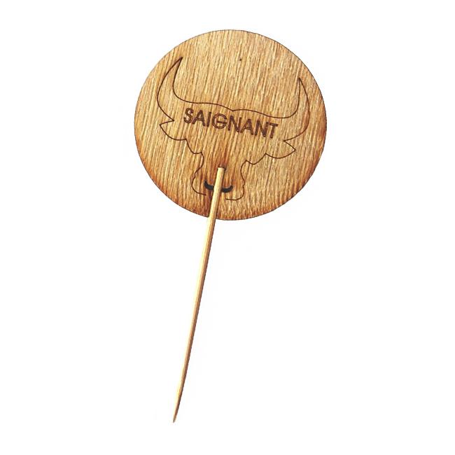 MONOUSO | Steak Marker Poco Hecho 9 cm (1200 Uds)